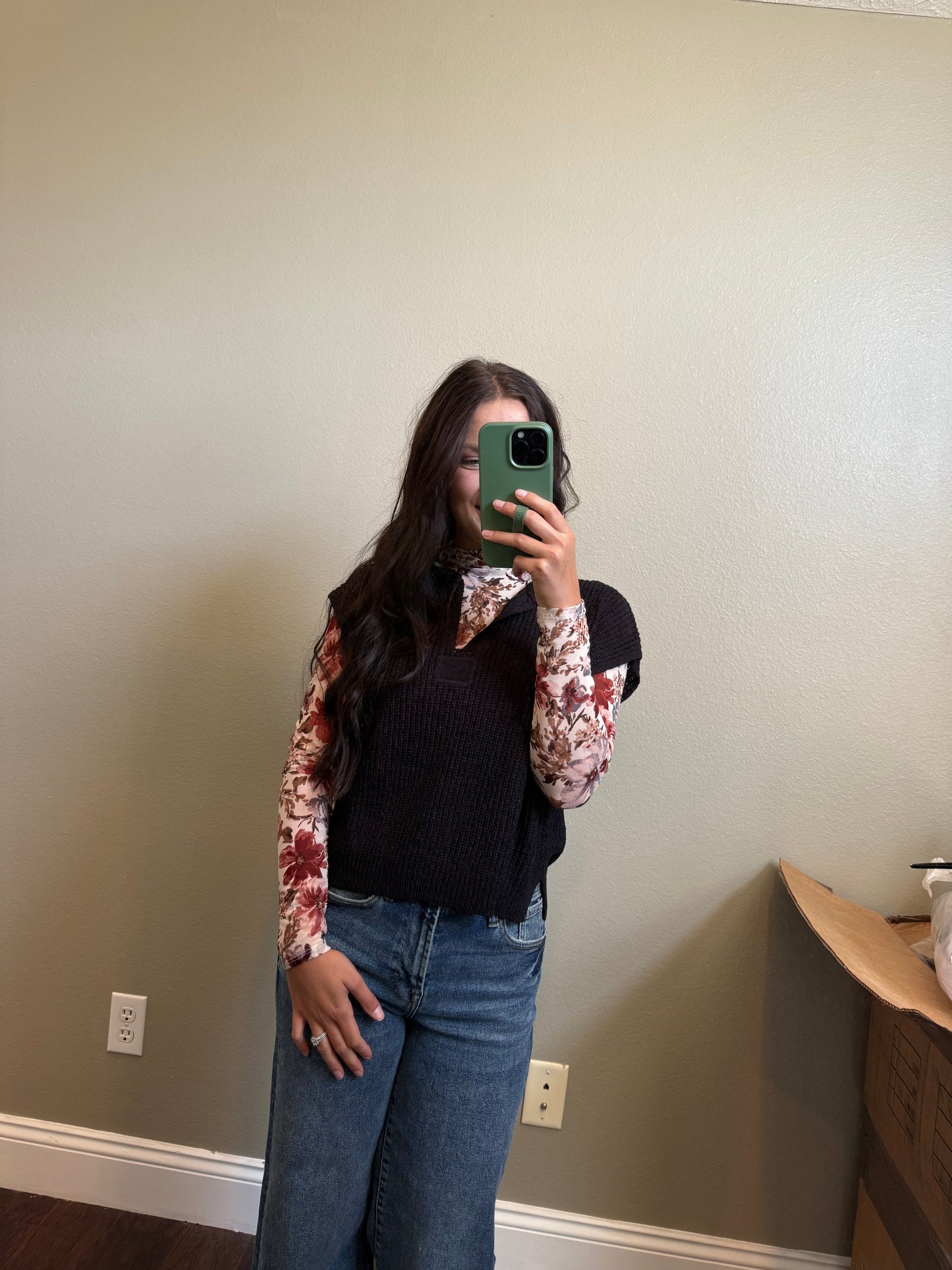 Mesh Floral Top
