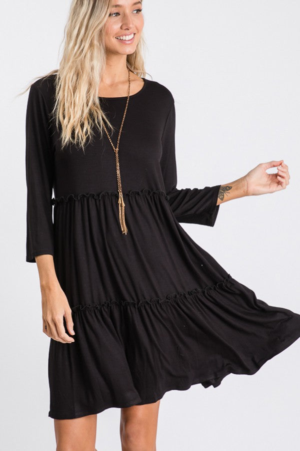 Black Ruffle Dress