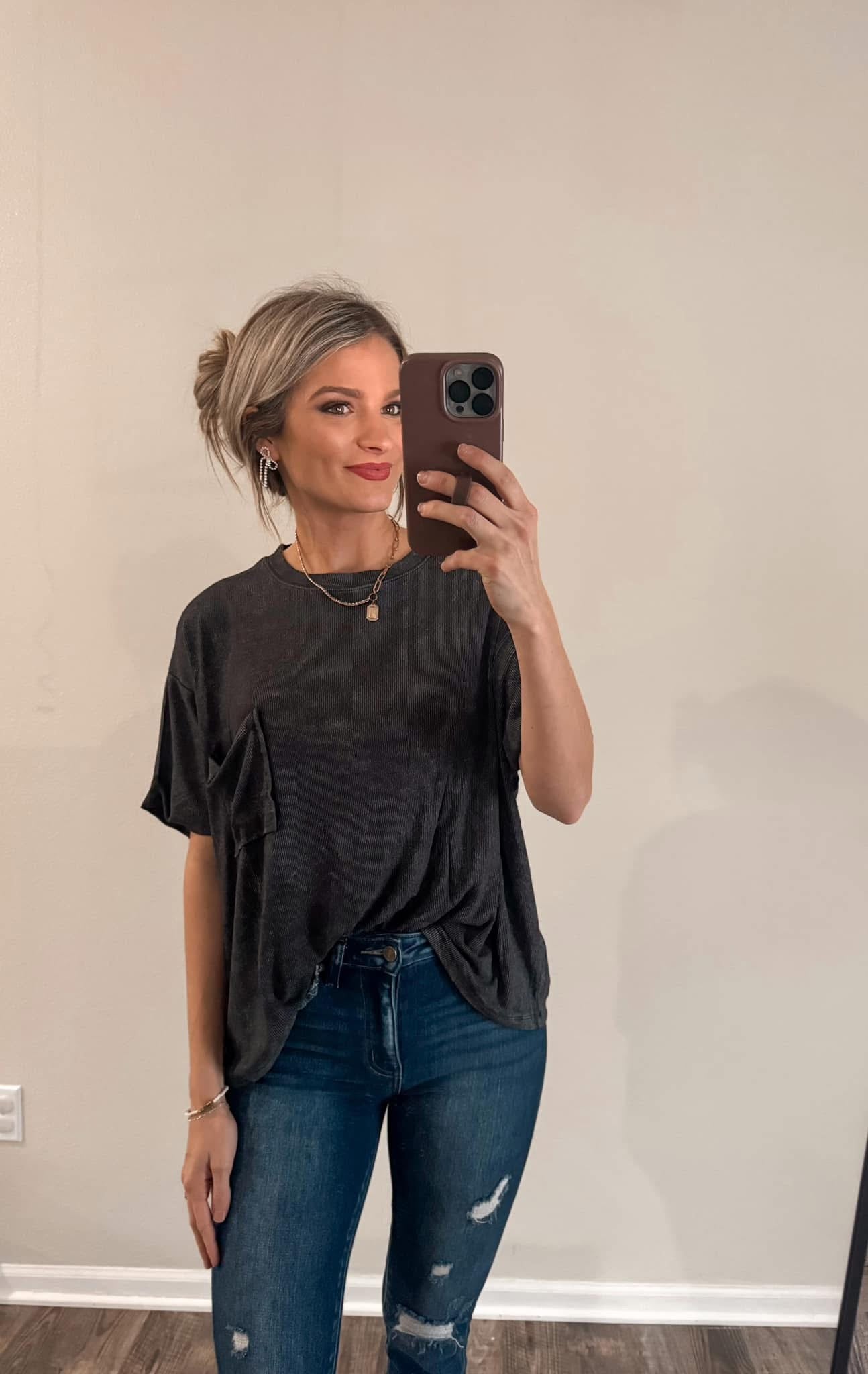 Acid Wash Pocket Top