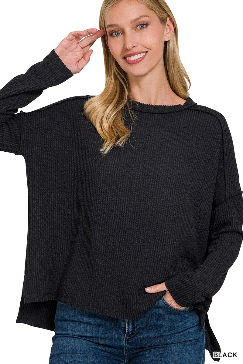 Ribbed Long Sleeve Top
