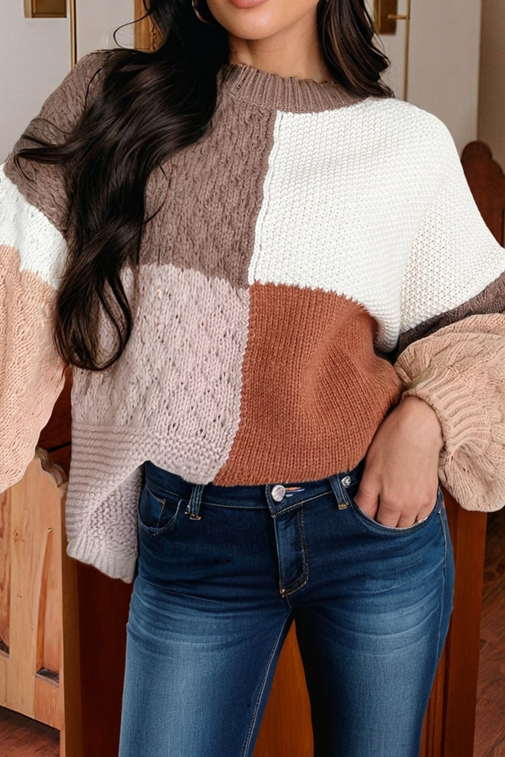 Color block sweater