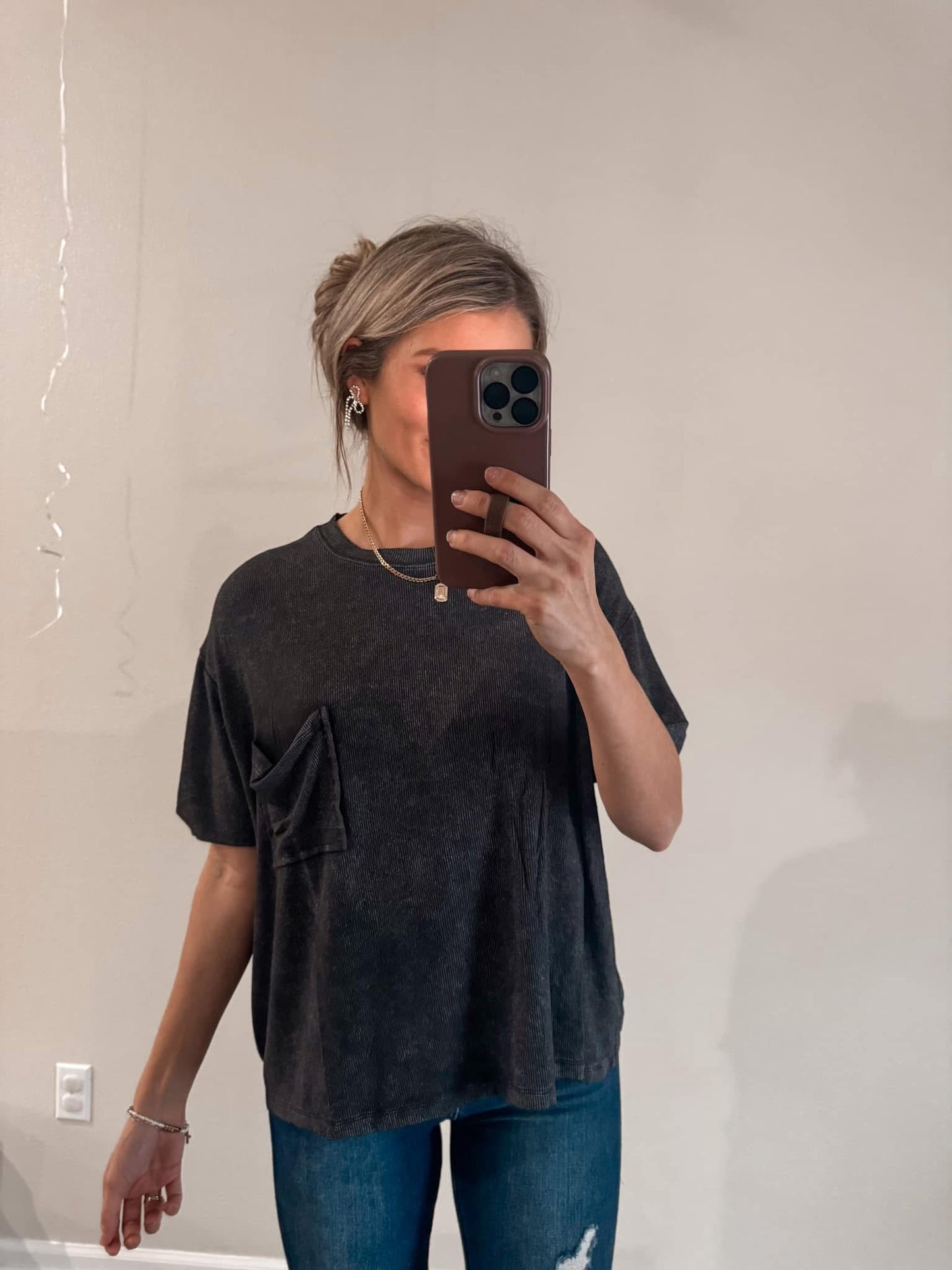 Acid Wash Pocket Top
