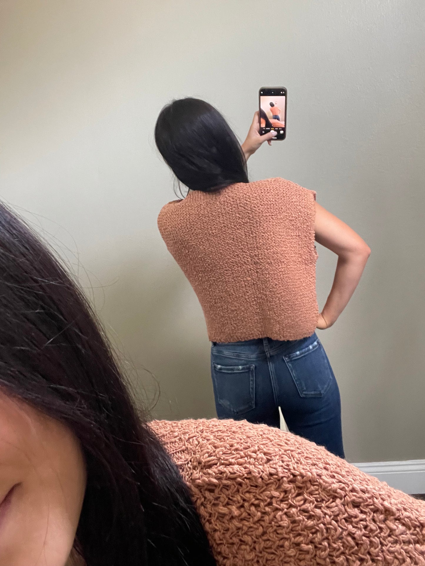 Lightweight cropped sweater top