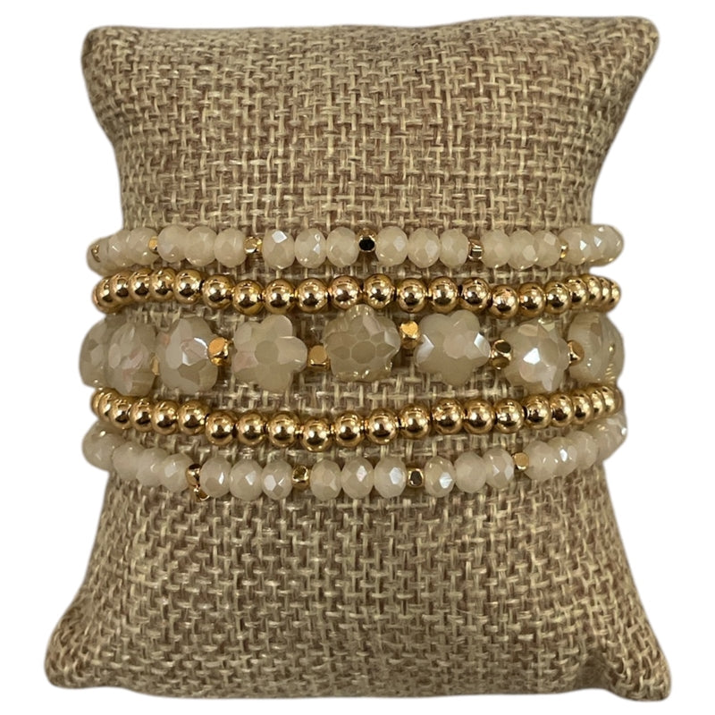Crystal Beaded 5 Bracelet Set