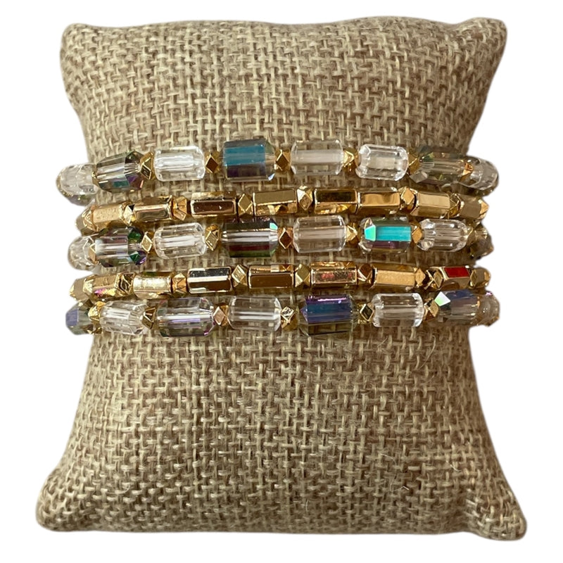 Gold Crystal Bracelet Set