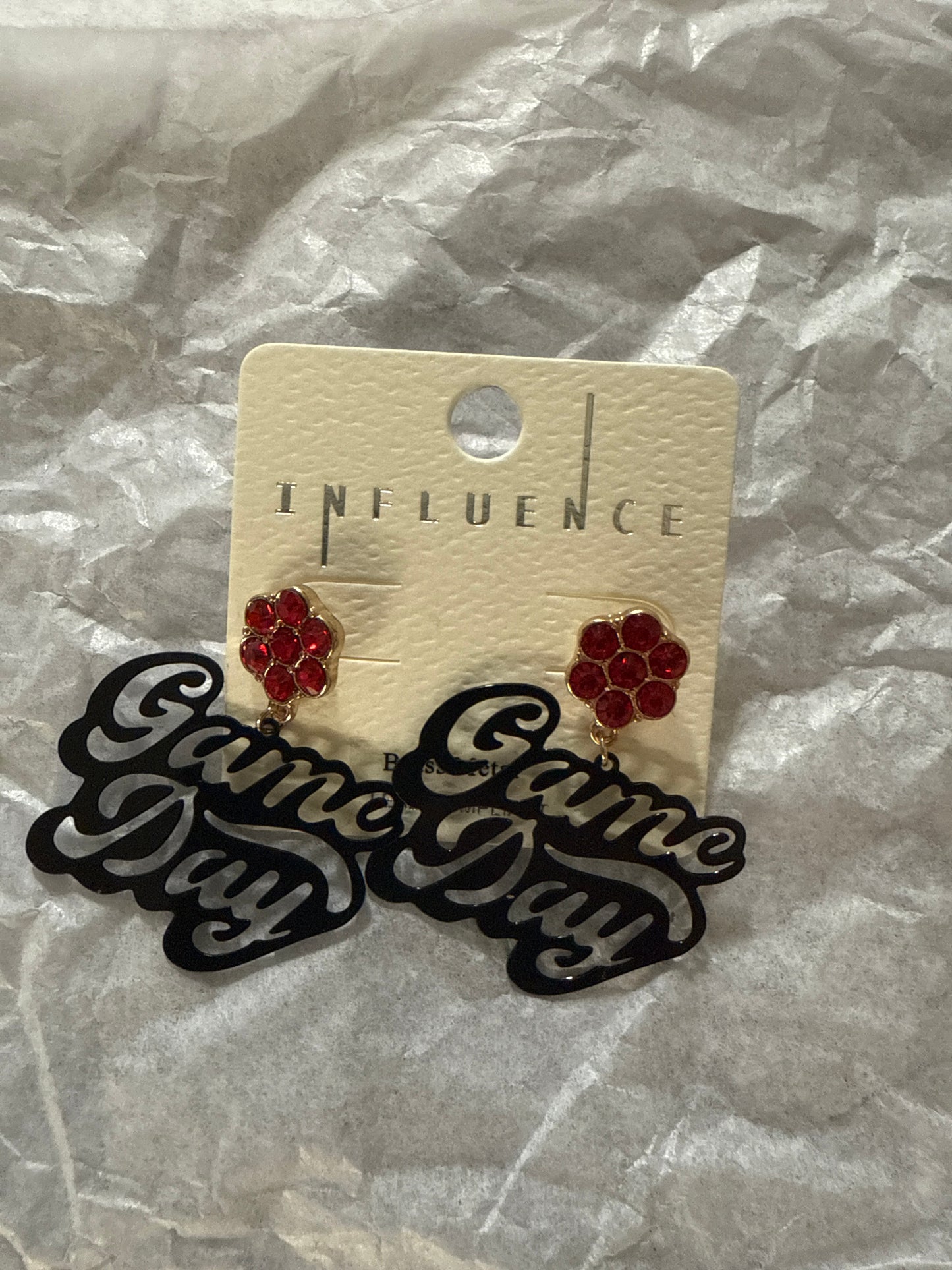 Red Game Day Earrings