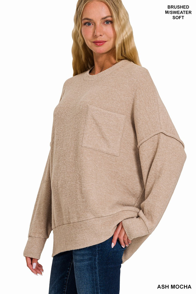 Ash Mocha Pocket Sweater