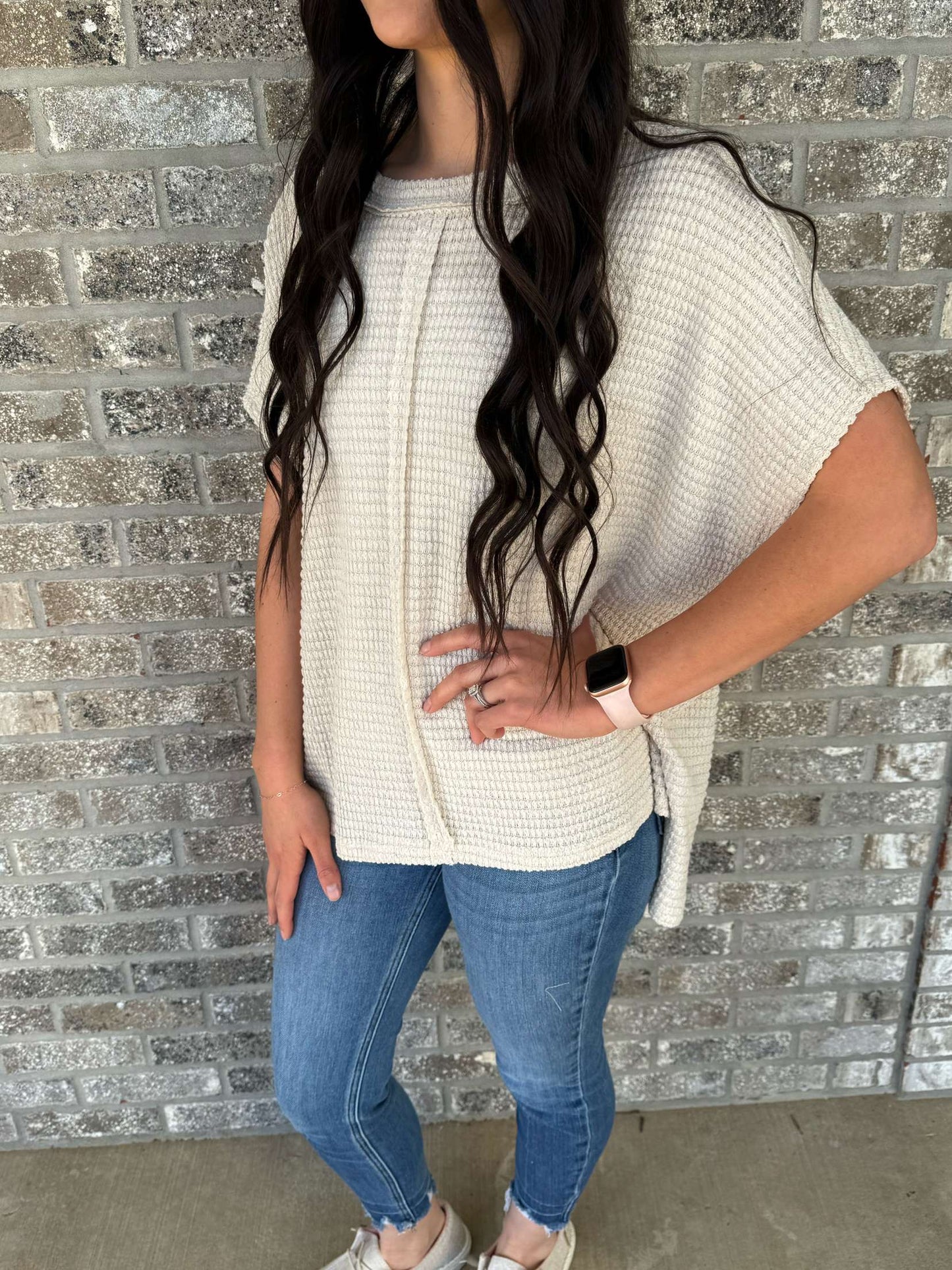 Waffle Knit Top