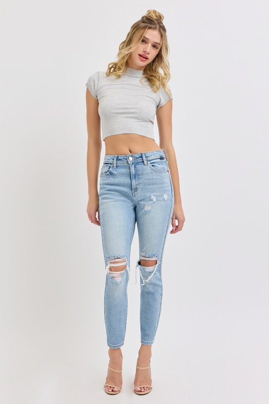 Cello High rise mom skinny jeans