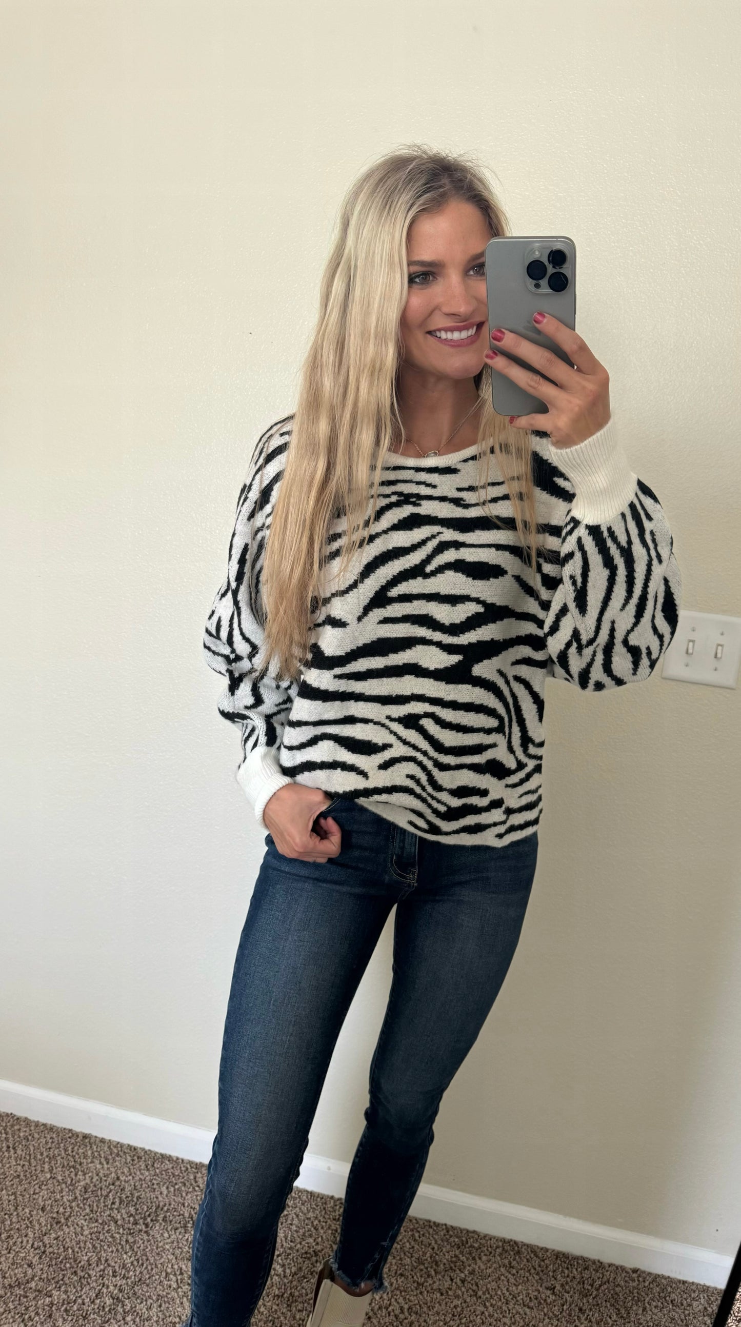 Zebra Print Sweater