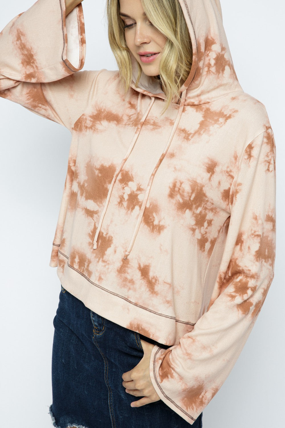 Tie Dye Wide Sleeve Hoodie