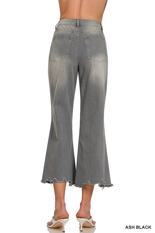 Ash Black Cropped Pants