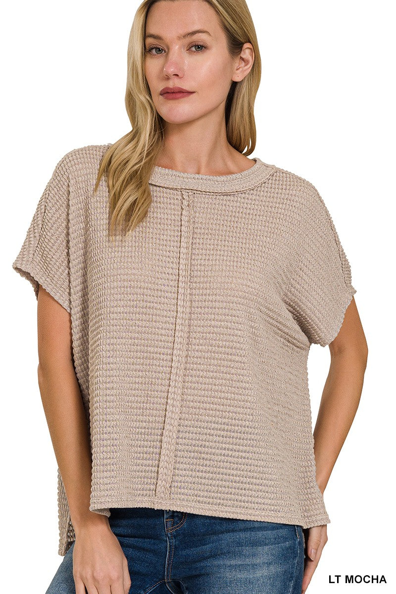Waffle Knit Top