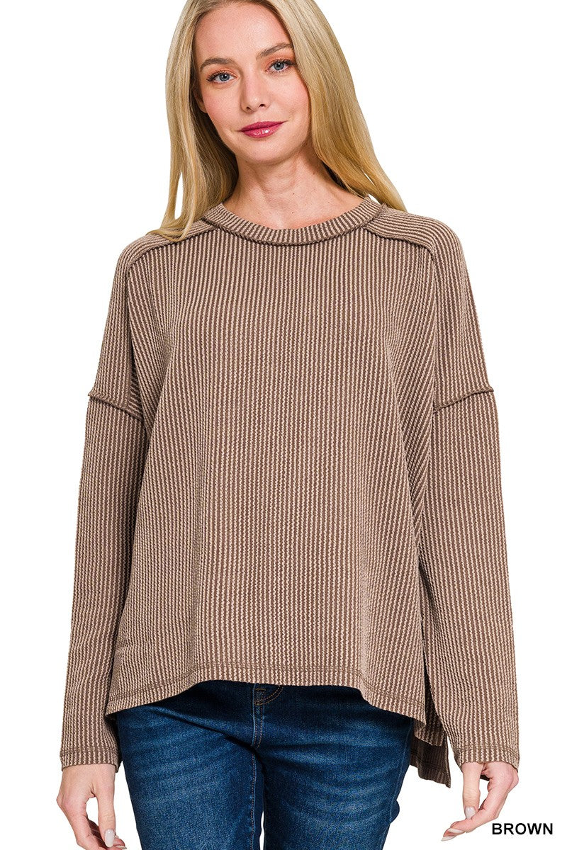Ribbed Long Sleeve Top