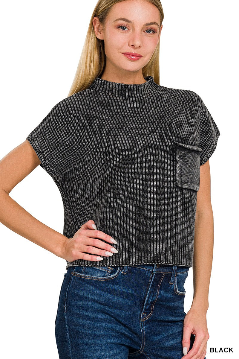 Molly's Cropped Mock Neck Sweater