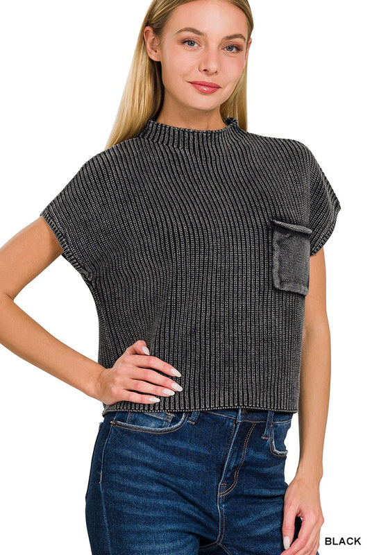 Molly's Cropped Mock Neck Sweater