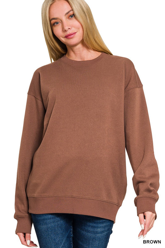 Brown Fleece Sweatshirt