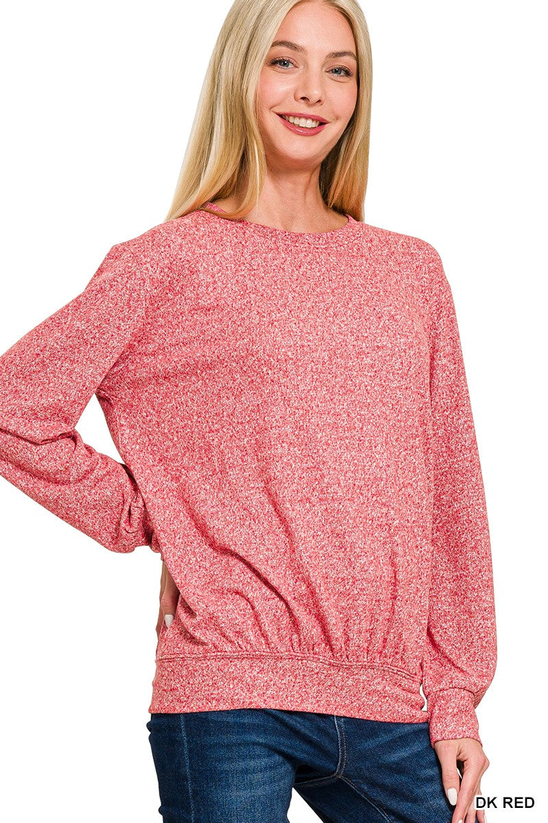Heathered Long Sleeve Top