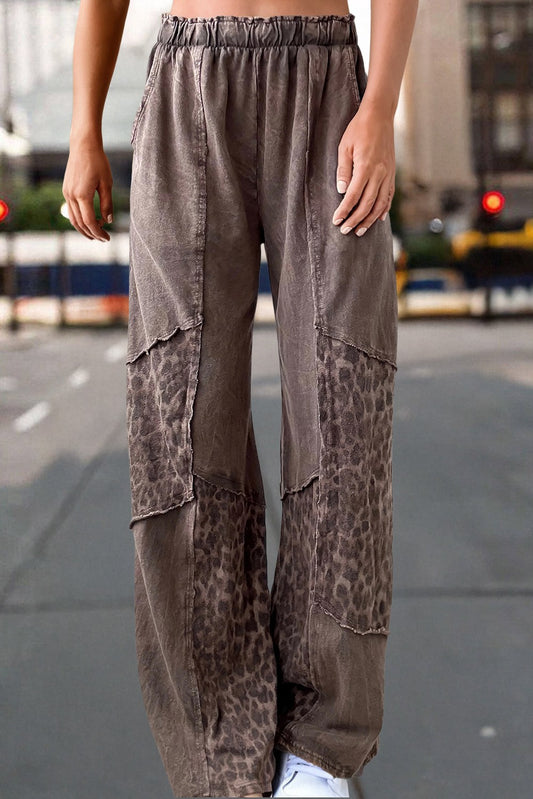 Leopard Patchwork Pants