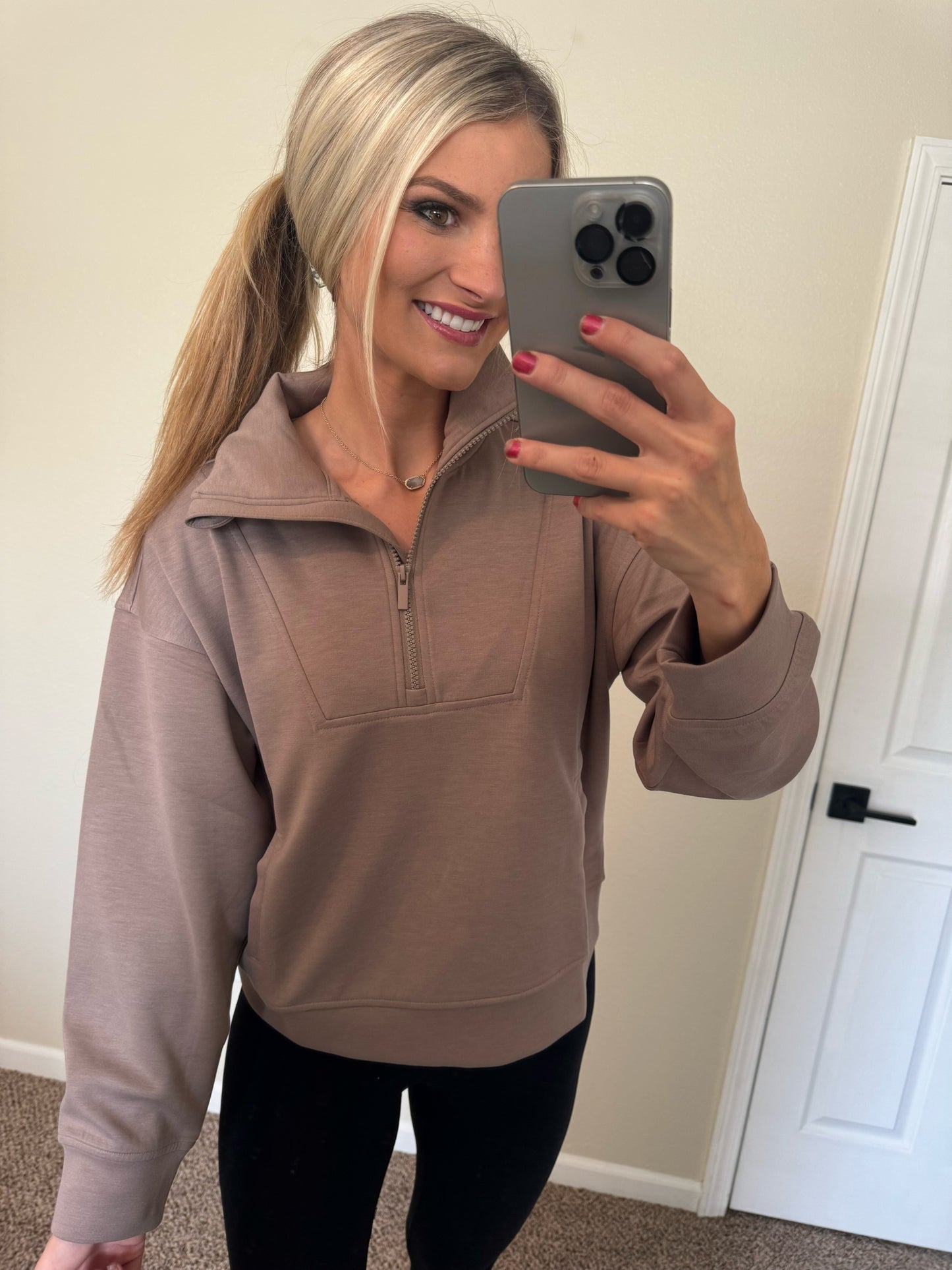 Cocoa Half ZIp Pullover