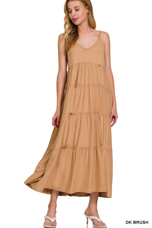 Brush Tiered Maxi Dress