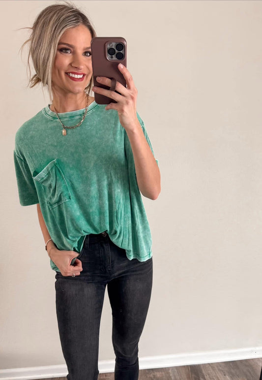 Acid Wash Pocket Top