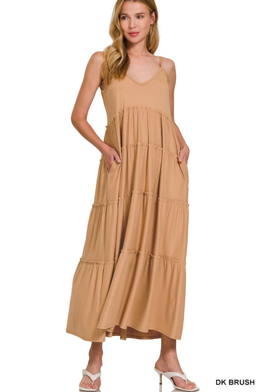 Brush Tiered Maxi Dress