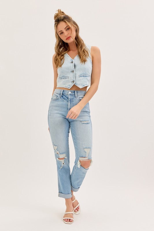 Cello mom jeans with cuff