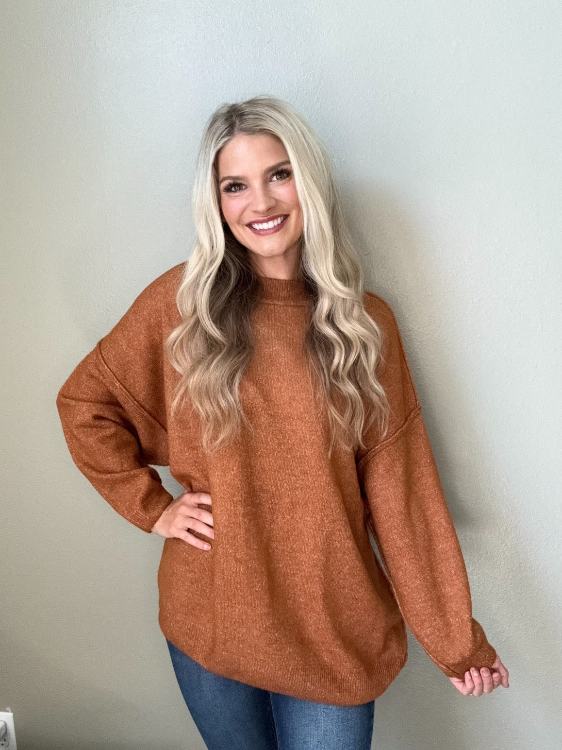Rust Oversized Sweater
