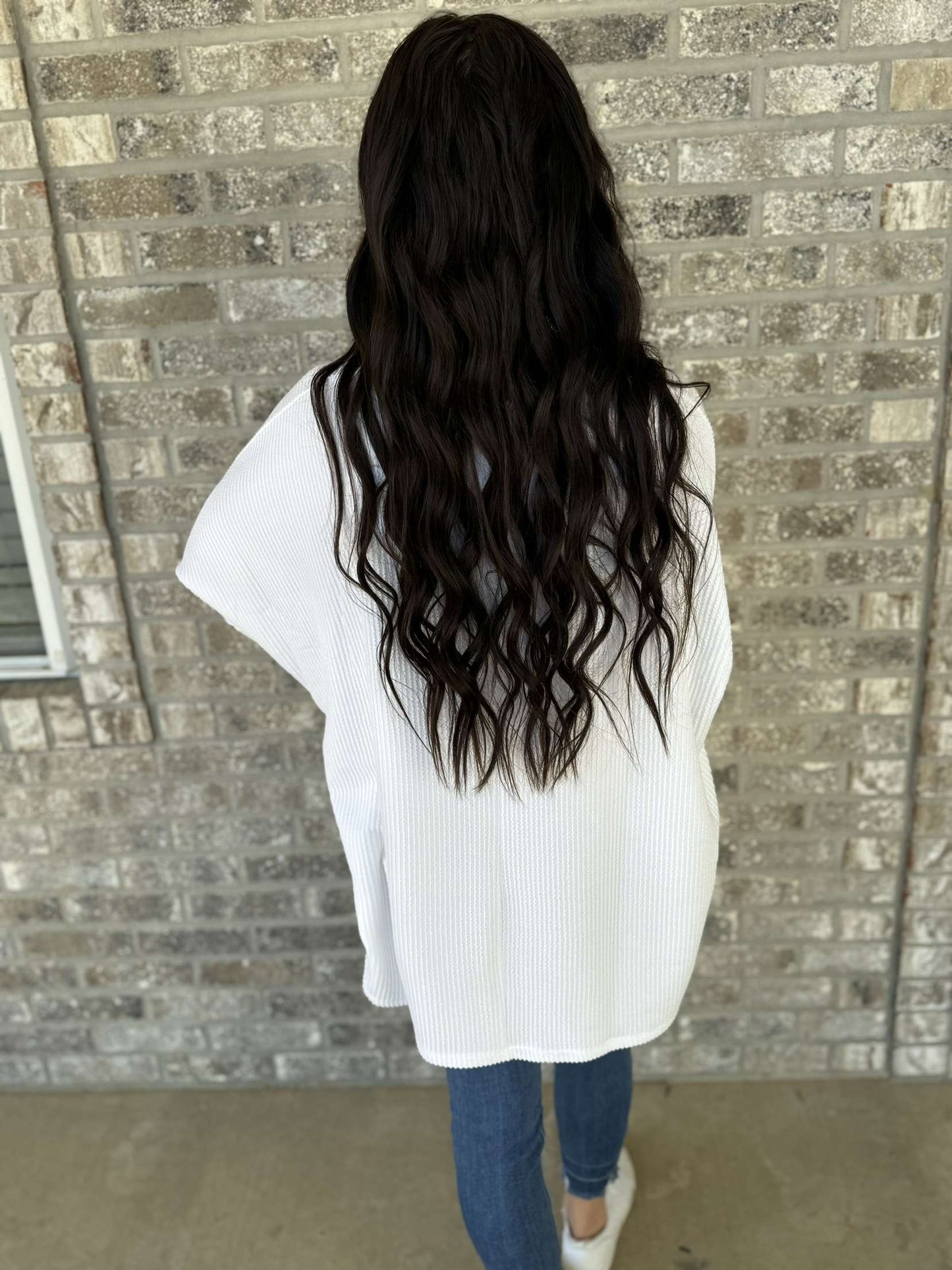 3/4 Sleeve Ribbed Top