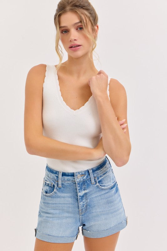 Cello High rise shorts with cuff