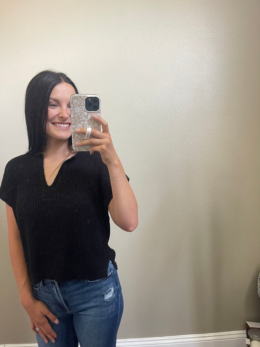 Light weight cropped sweater top