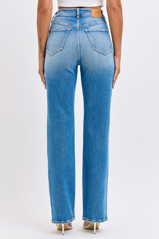 Cello high rise jeans with fun button