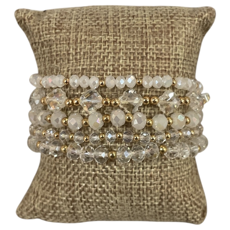 Crystal Beaded 5 Piece Bracelet Set