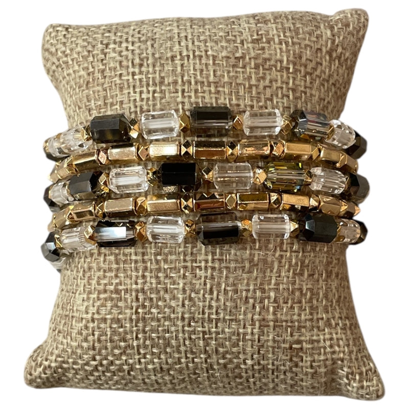 Gold Crystal Bracelet Set