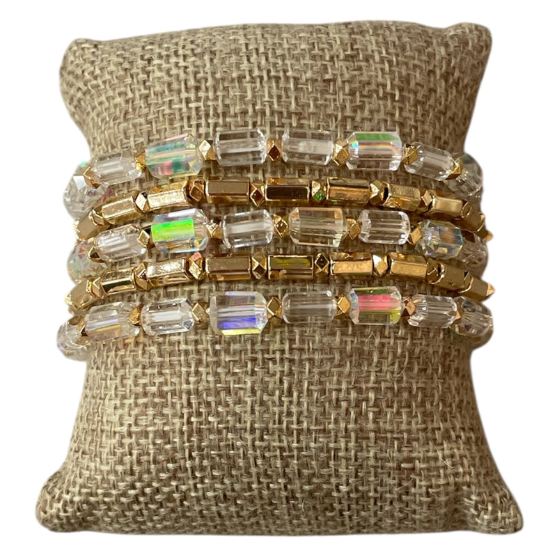 Gold Crystal Bracelet Set
