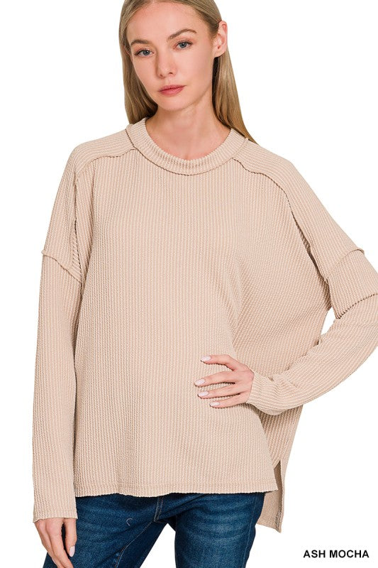 Ribbed Long Sleeve Top