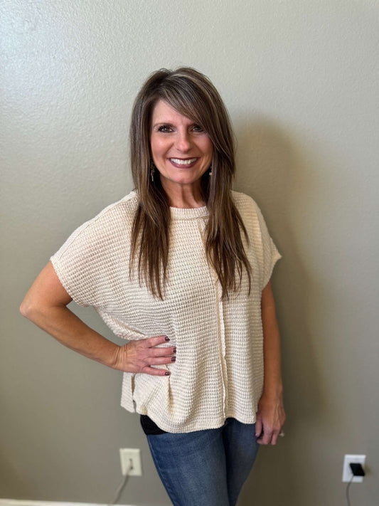 Waffle Knit Top