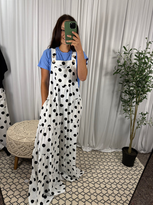 Polka dot maxi jumpsuit
