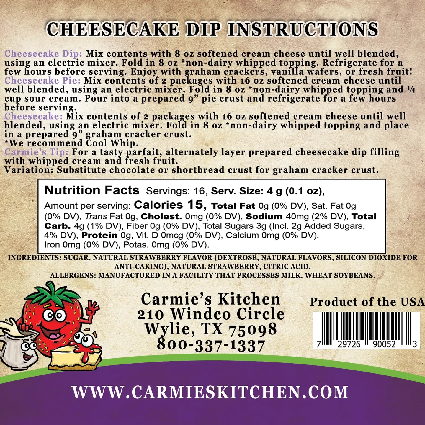 Strawberries N’ Cream Cheesecake Dip