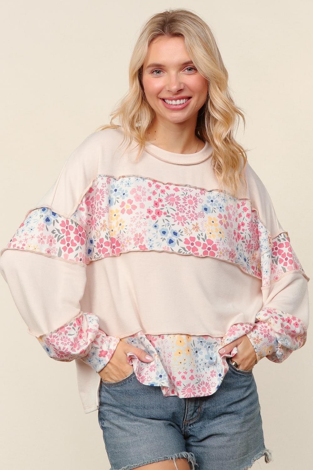 Wildflower Floral Flutter Sleeve Top